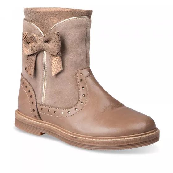 Bottines TAUPE NINI & GIRLS CUIR