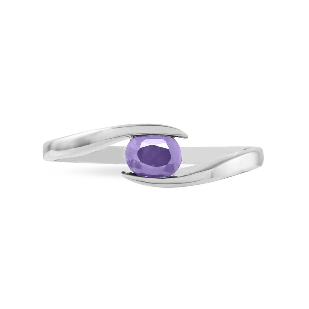 Bague Camilia Or Blanc Amethyste