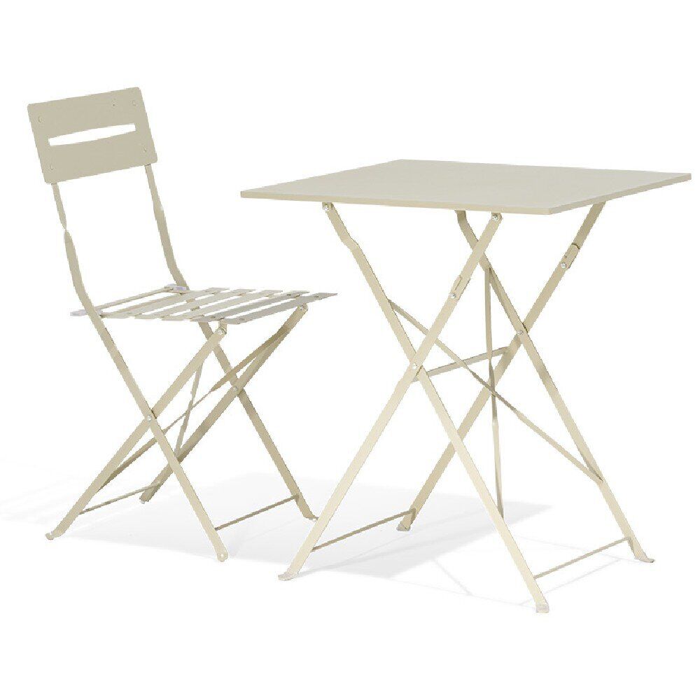Chaise de jardin pliante Boston métal taupe