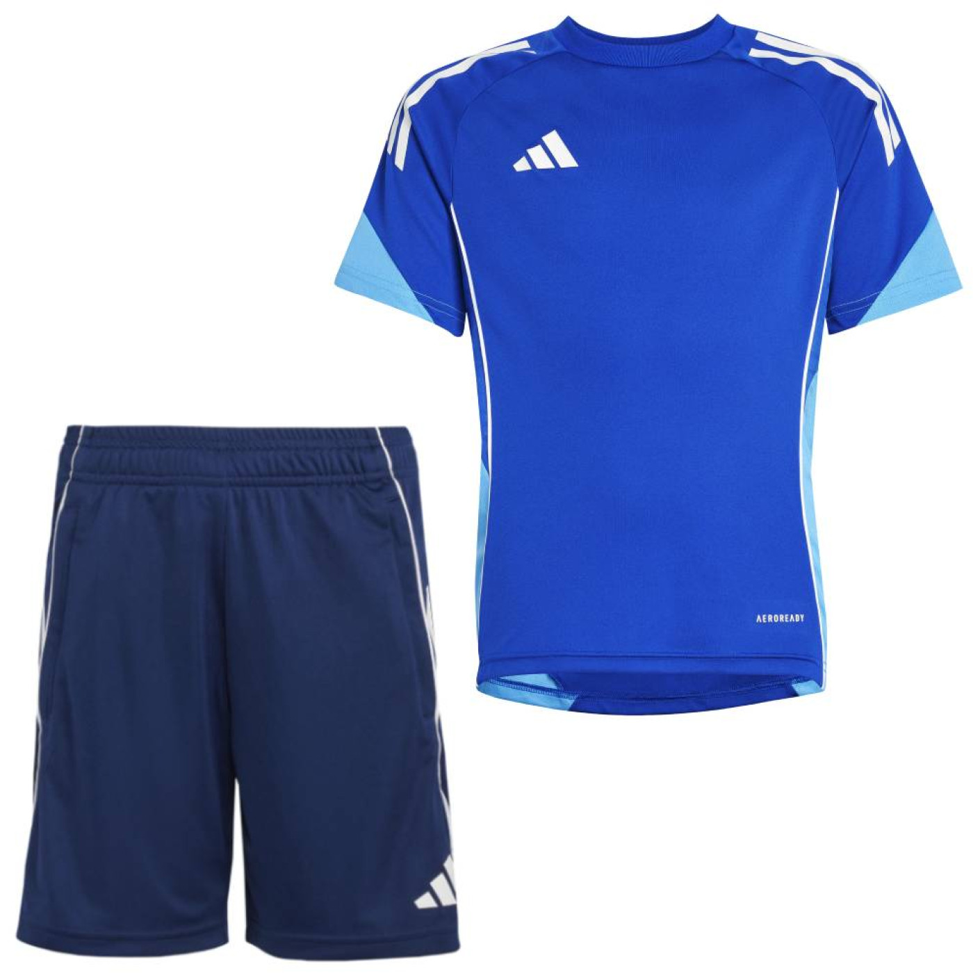 adidas Tiro 25 Competition Trainingsset Kids Blauw Donkerblauw Lichtblauw