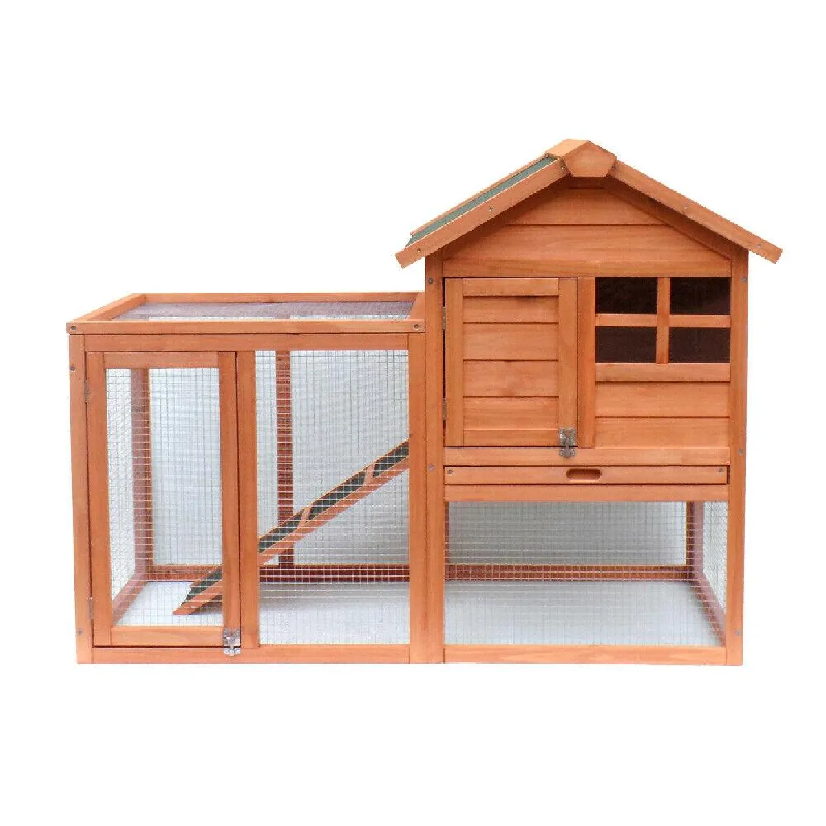 Helloshop26 Cabane pour lapins 870 x 465 x 1600 mm Épicéa