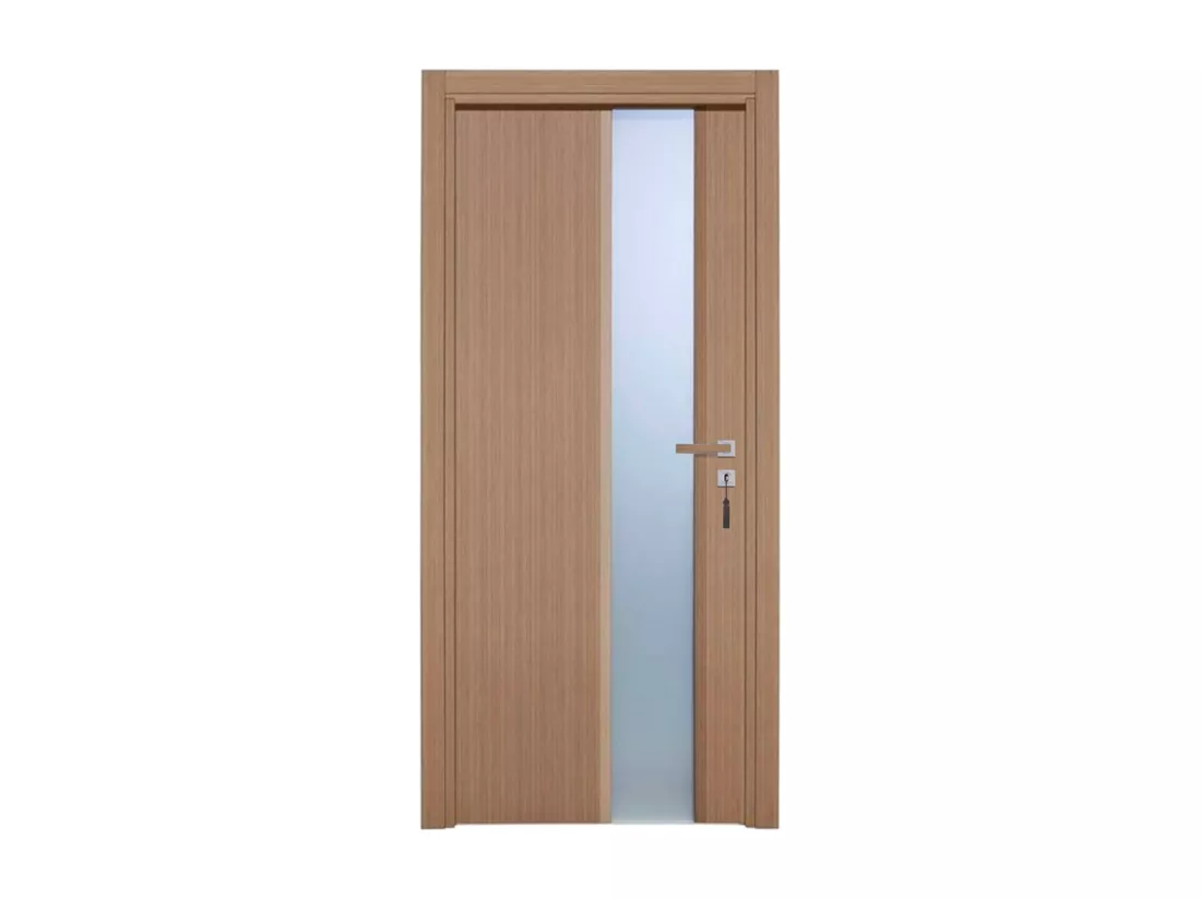 Bloc-porte pose fin de chantier collection Premium Enzo, H.204 x l.93 cm, aspect chêne gris, réversible