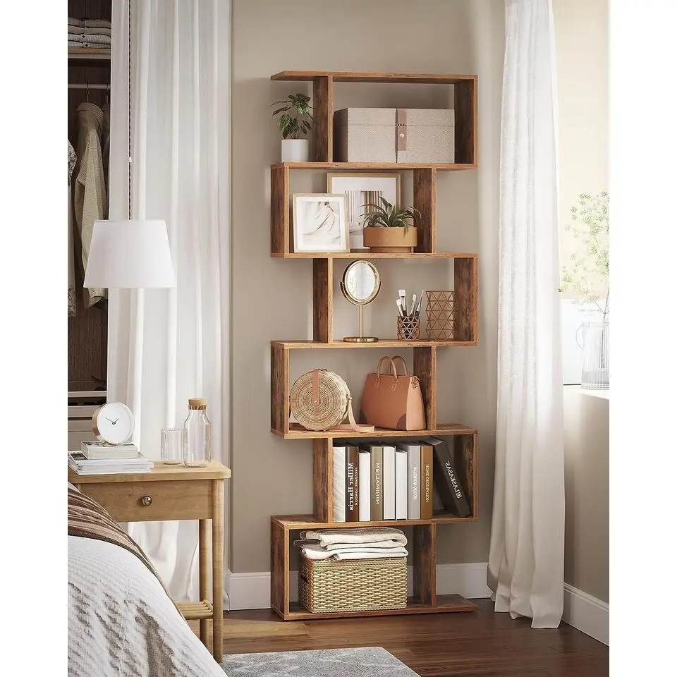Bobbel Home - Boekenkast - Kubus - 6 Compartimenten - Bruin