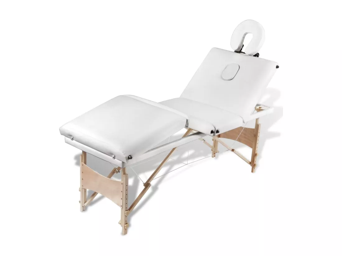 Table pliable de massage bois blanche 186 x 68 x 59 cm 02_0001878