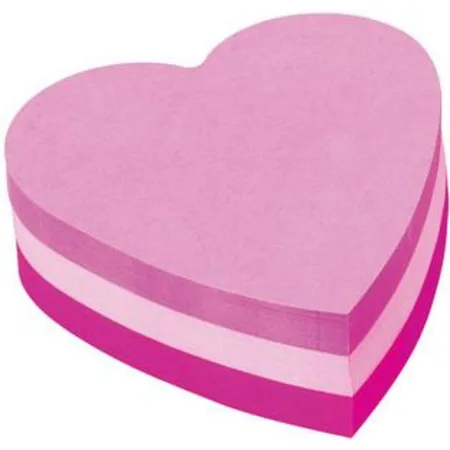 Post-it® Haftnotiz Würfel Stanzformen, 70 x 70 mm, Herz, dreifarbig, 225 Blatt