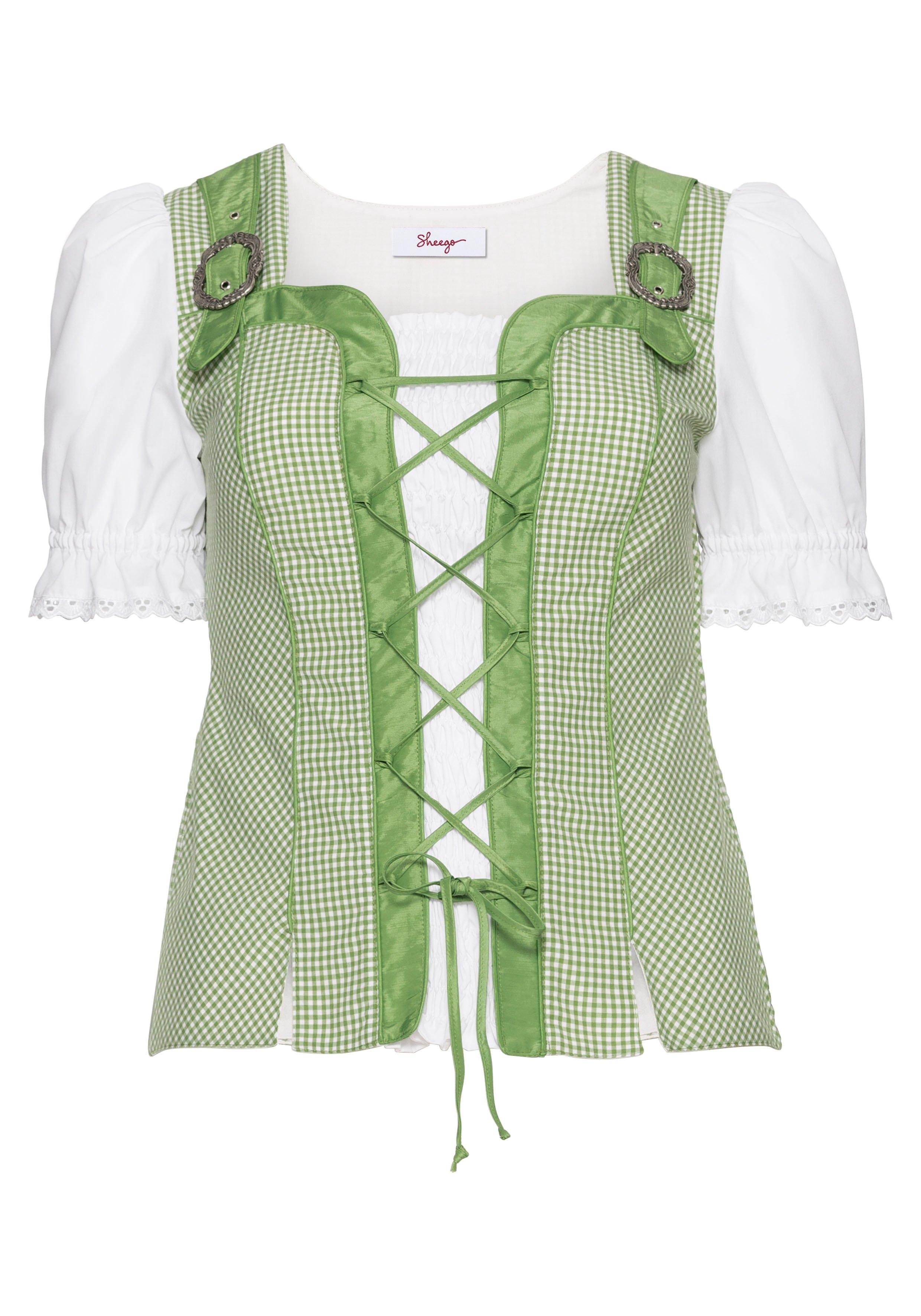 Trachtenbluse im Corsagen-Look