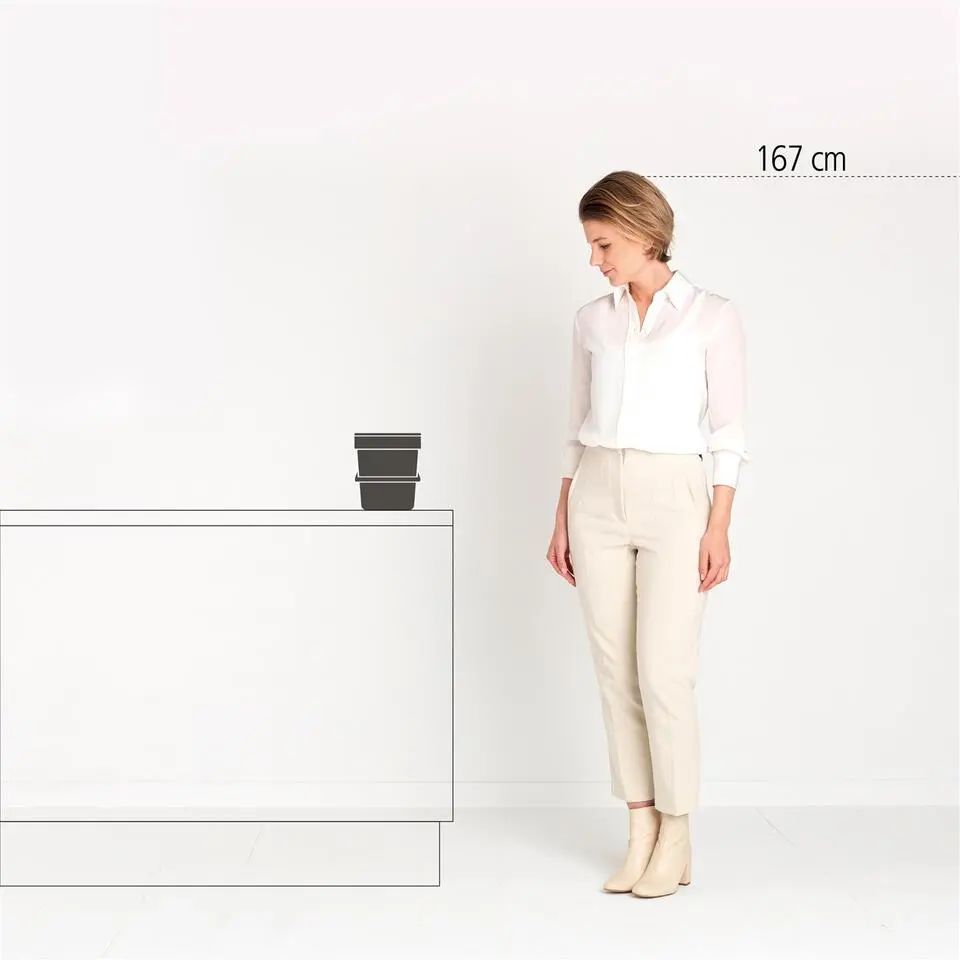 Brabantia Sort & Go Afvalemmer - 6L - Grijs