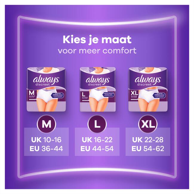 Always Discreet Incontinentiebroekjes Maat L 7 Stuks