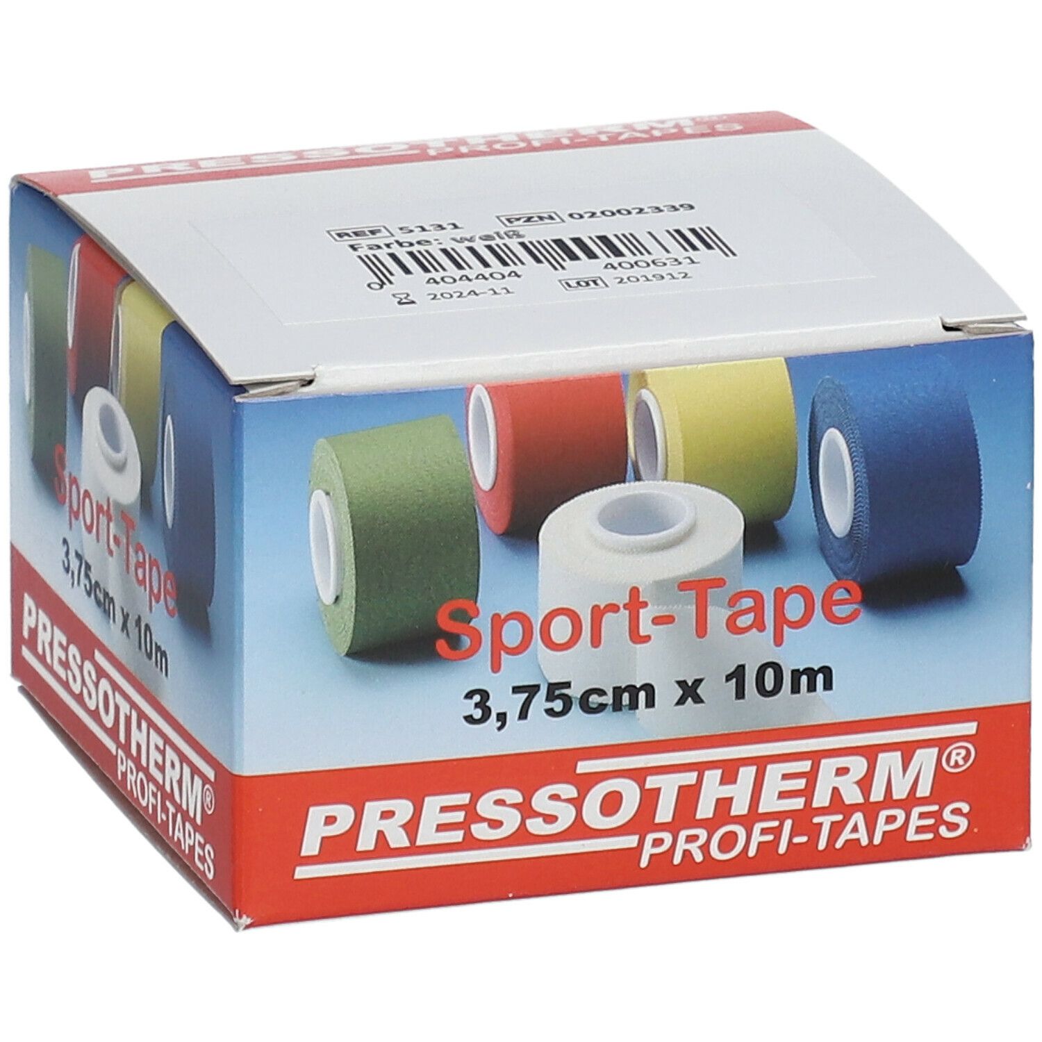 Pressotherm® Sport-Tape 3,8 cm x 10 m weiß