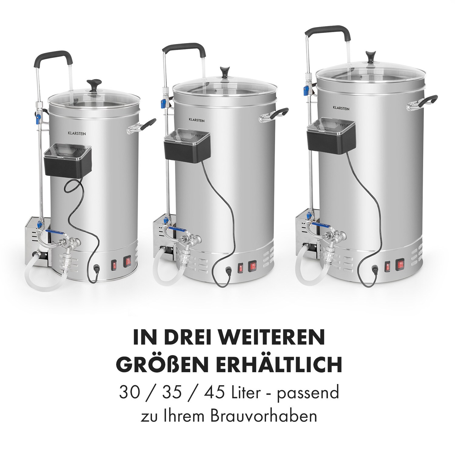 Brauheld Pro Maischekessel 3300W 70L 30-100°C Umwälzpumpe Edelstahl