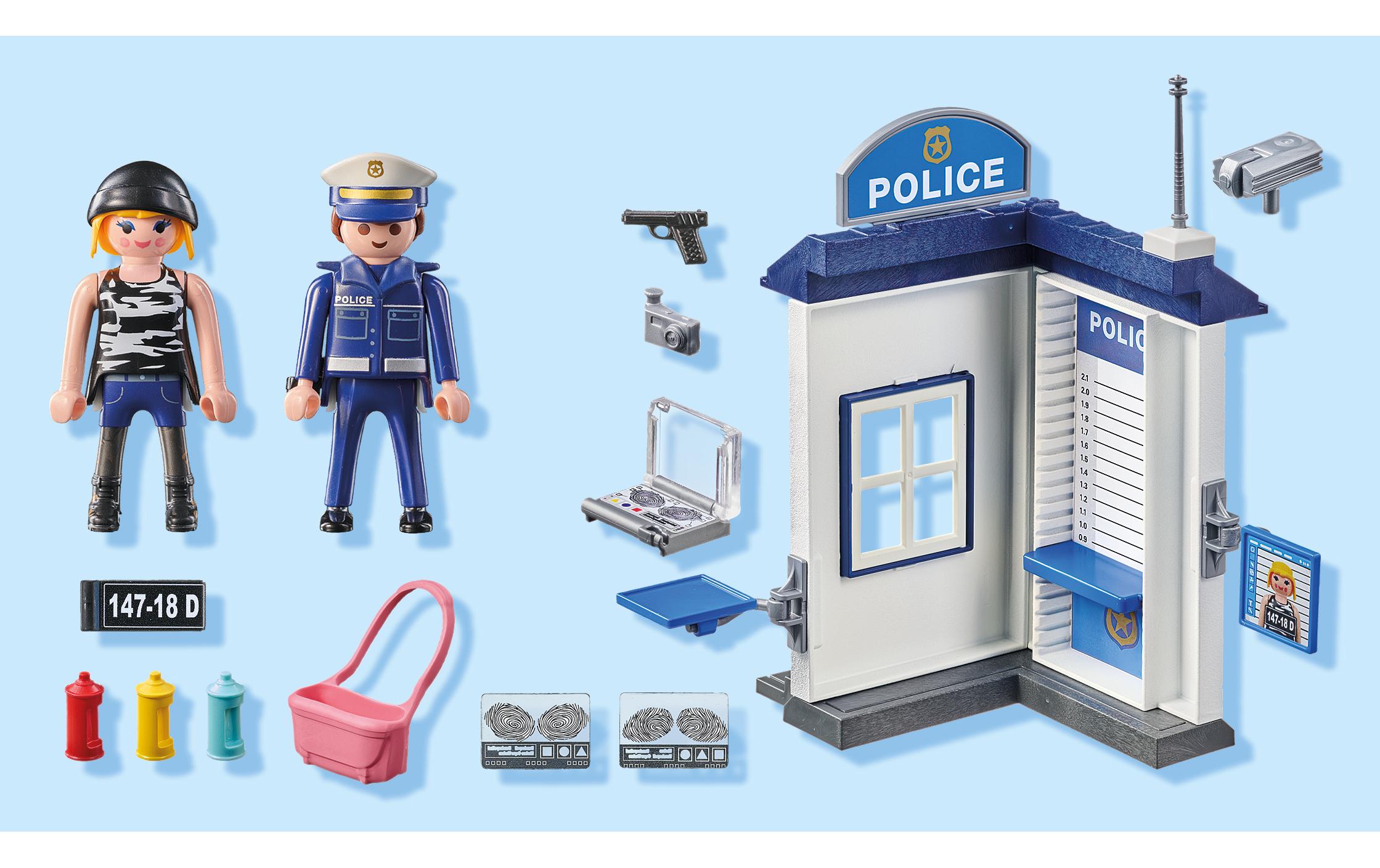 Action Heroes Polizei Ermittlungszimmer 71733Spielfiguren-Set