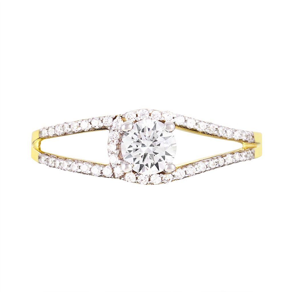 Bague Micky Or Jaune Oxyde De Zirconium