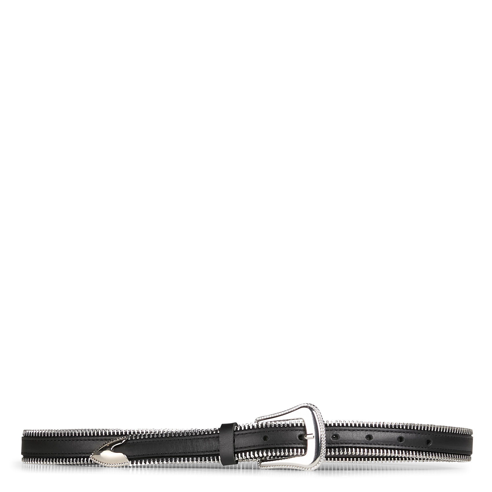 Ceinture fine en cuir | Noir