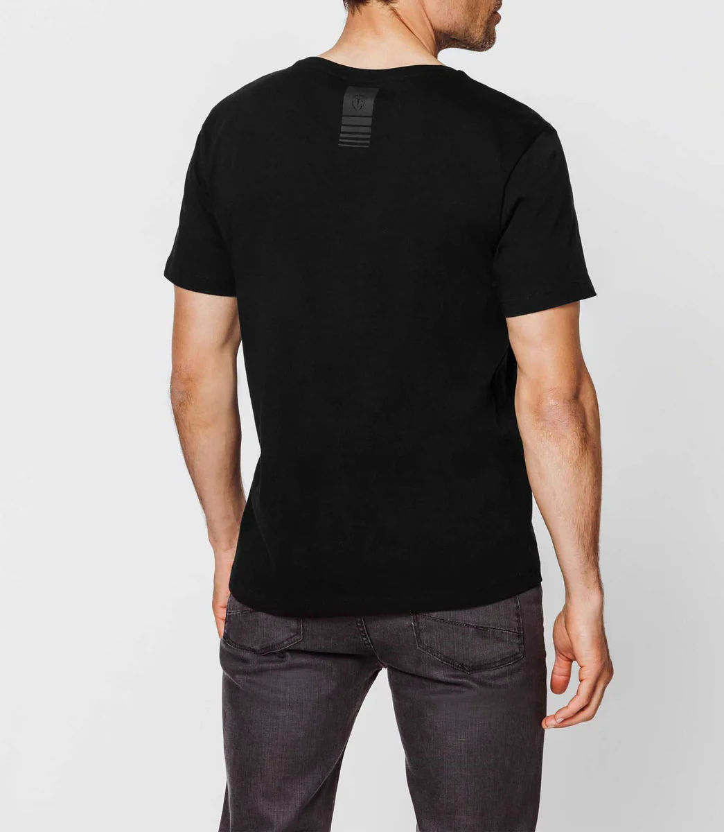 T-shirt noir zip