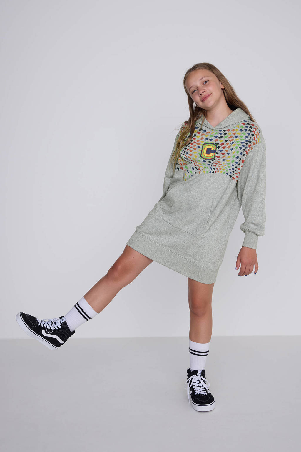 Coolcat Sweatjurk Kiana met Meerkleurige Print