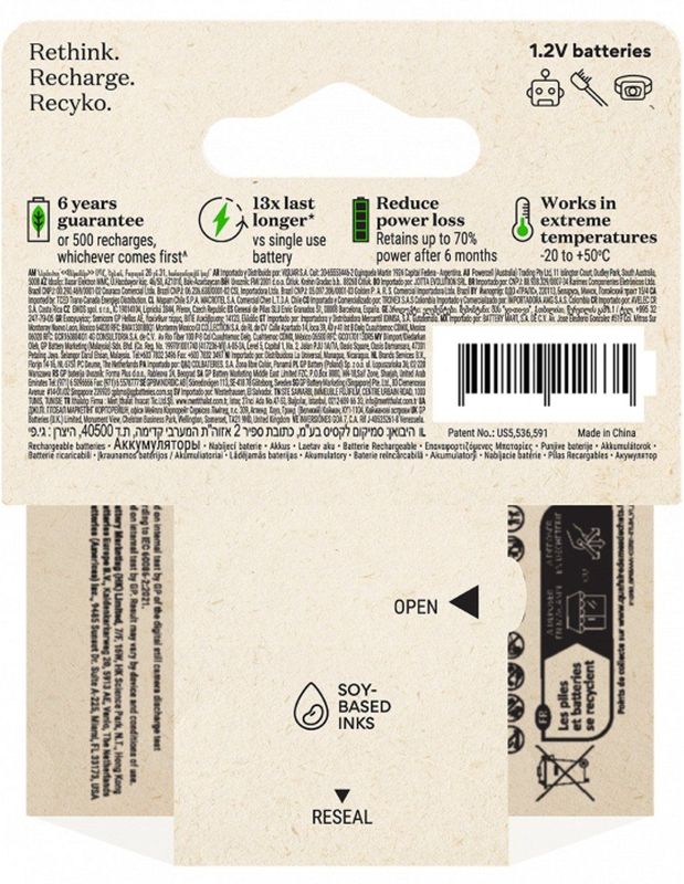GP - ReCyko - Oplaadbare Batterij - AAA - 950 mAh - 4-Pak