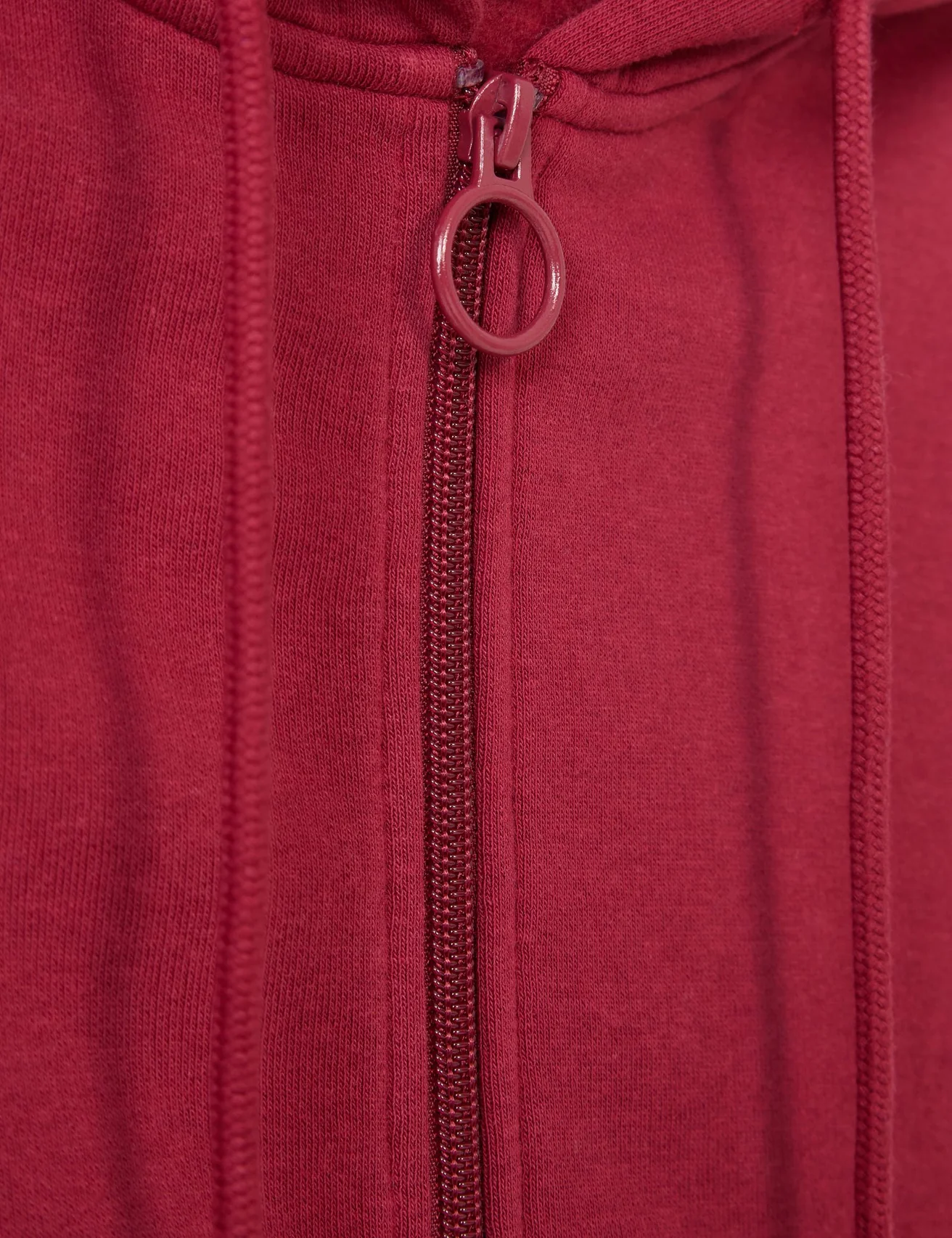 Sweat oversize zippé rouge foncé