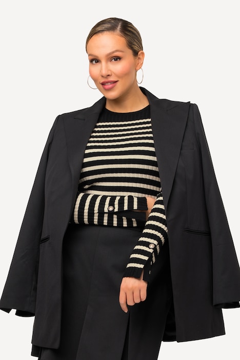 Pullover, Bretonstreifen, Slim, Rundhals, Langarm