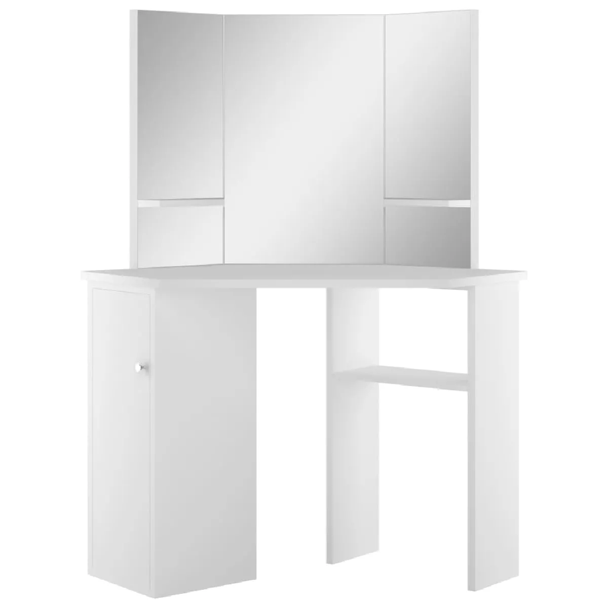 vidaXL Coiffeuse d'angle - Blanc
