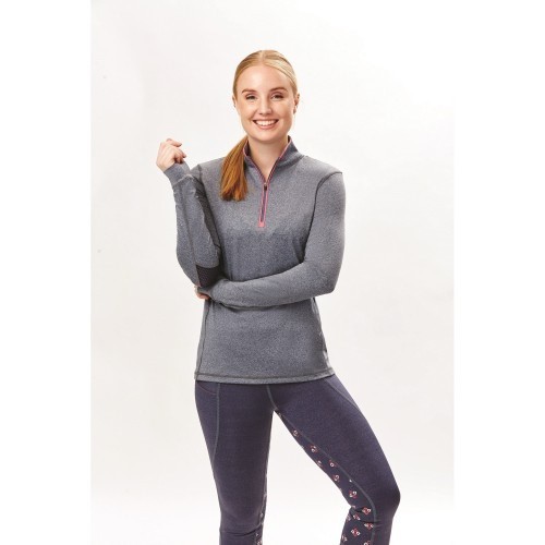 Top esportivo feminino Dublin Kylee na cor azul marinho.