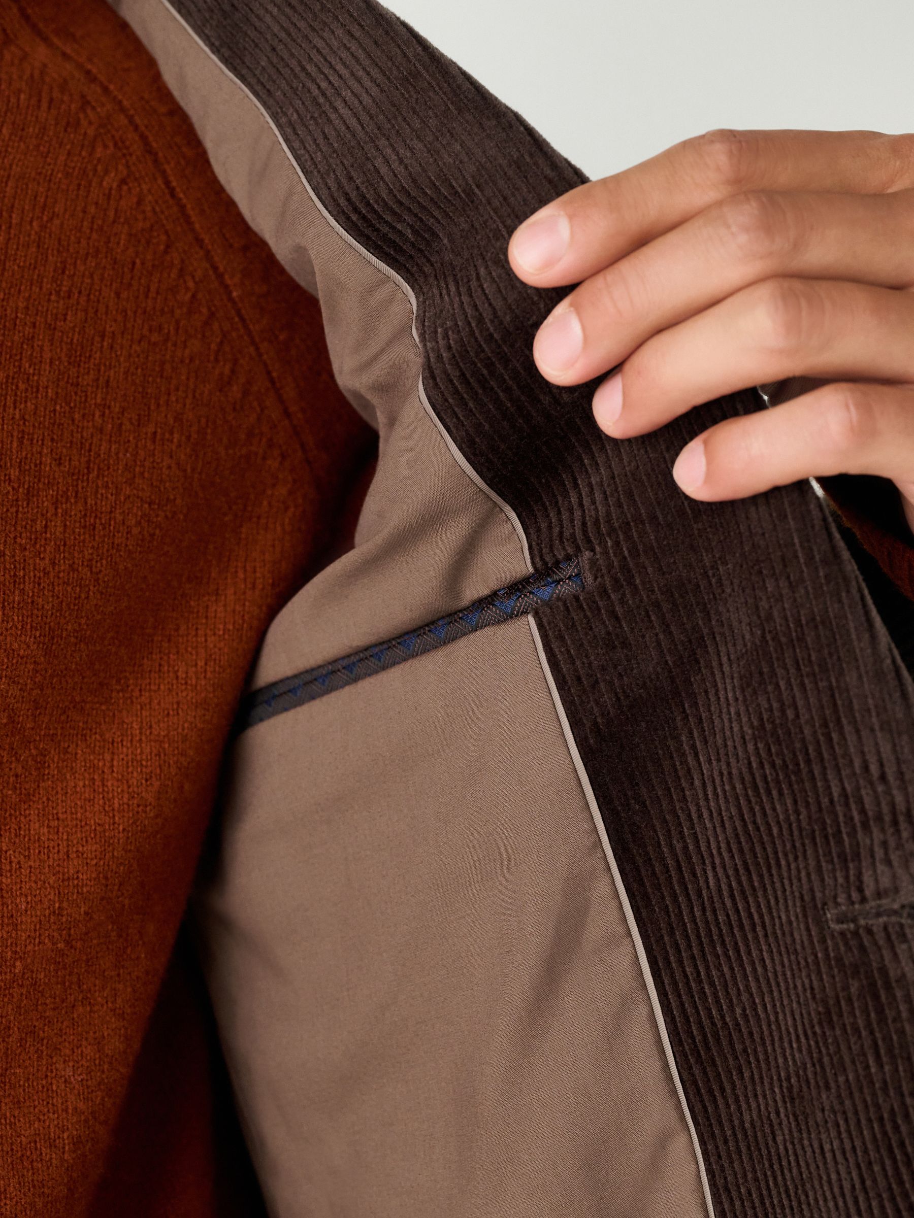 Chocoladebruin - Corduroy blazer