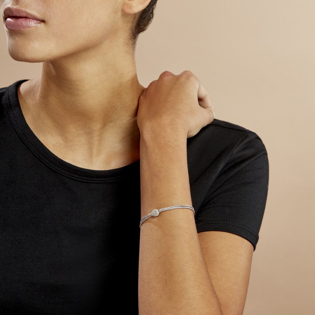 Bracelet Makana Argent Blanc