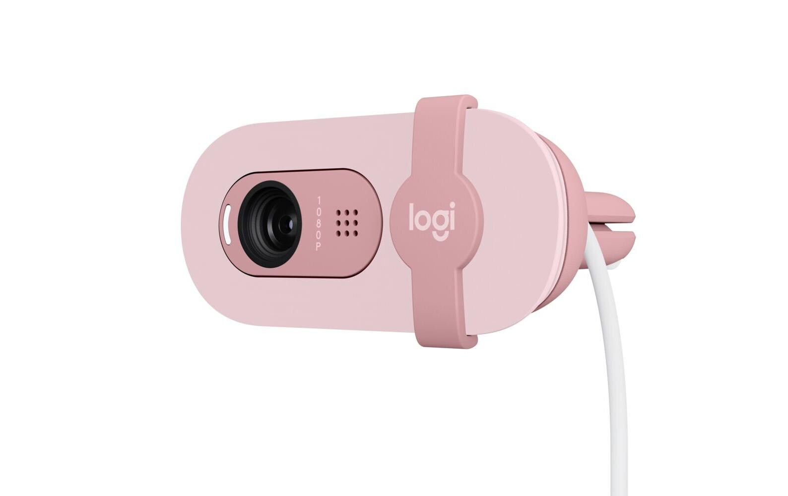 Brio 100 RosaFull HD-Webcam mit integrierter Abdeckblende