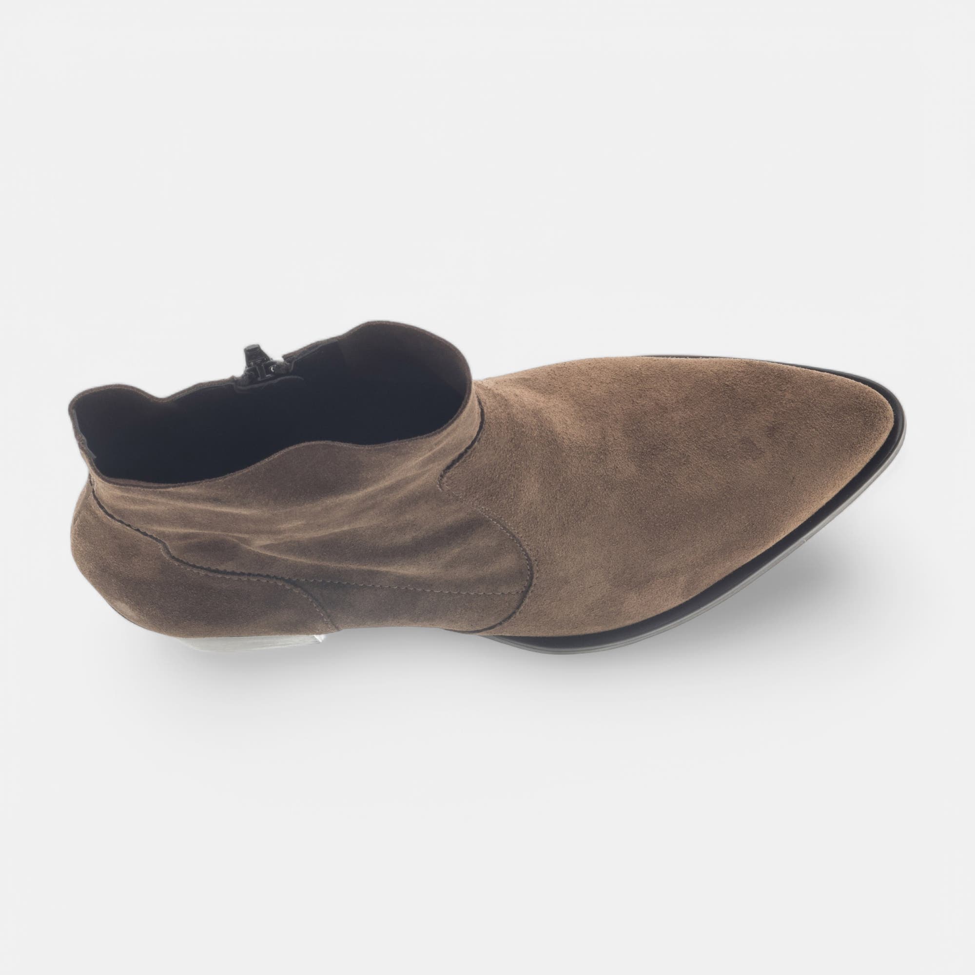 Bottines Femme en cuir camel