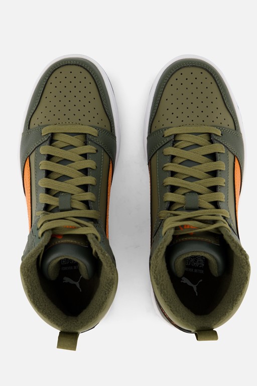 Puma Rebound v6 Mid Sneakers groen Synthetisch
