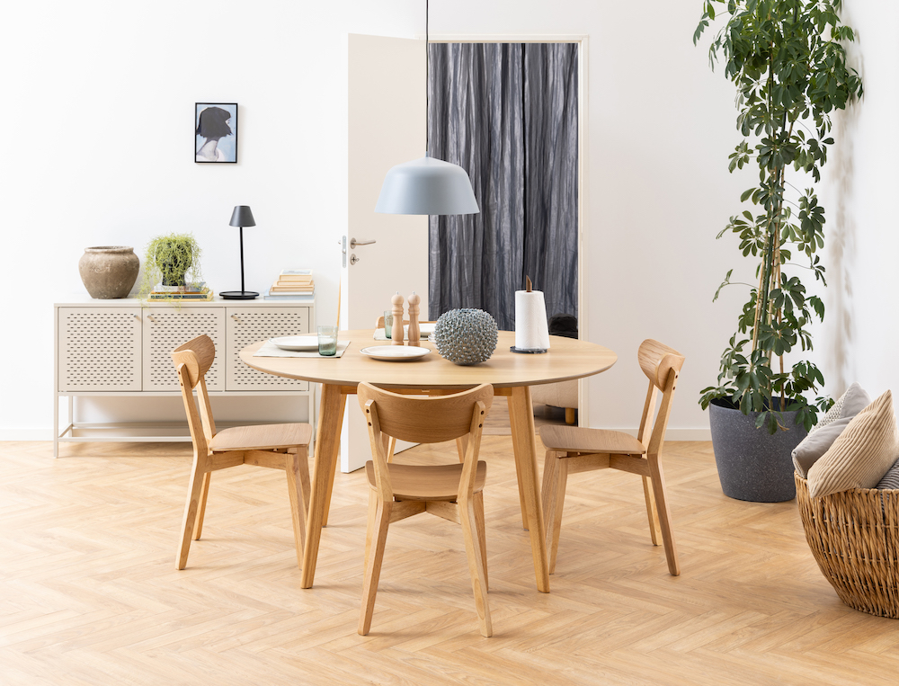 Houten eetkamerstoel Jade Lichtgrijs