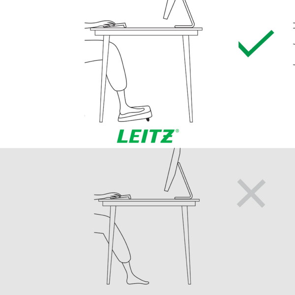 Bureau Voetensteun verstelbaar, donkergrijs