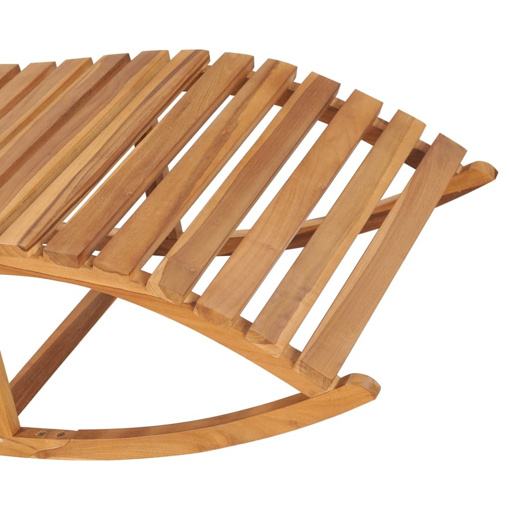 Transat chaise longue bain de soleil lit de jardin terrasse meuble d'extérieur 180 cm à bascule avec coussin bois de teck sol