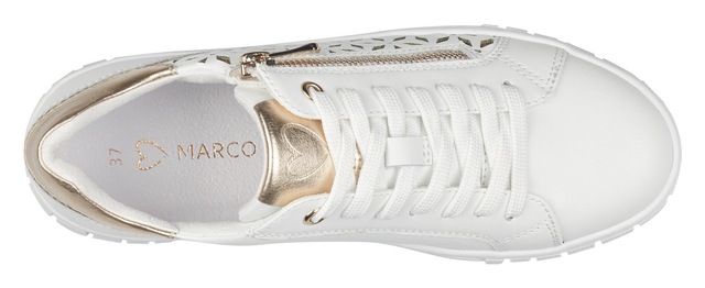 MARCO TOZZI Plateausneaker  , Freizeitschuh, Halbschuh, Schnürschuh mit unterlegtem Lochmuster