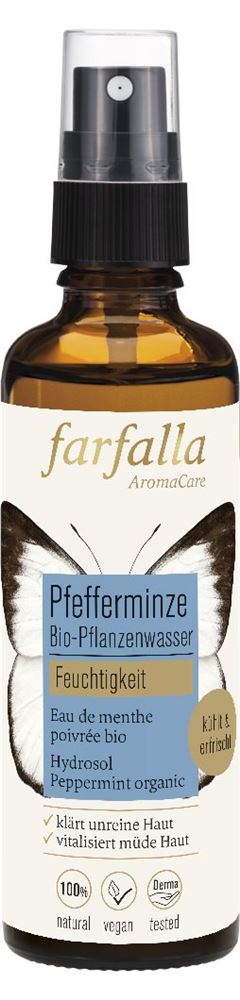 Farfalla Bio-Pflanzenwasser Pfefferminze Spr 75 ml