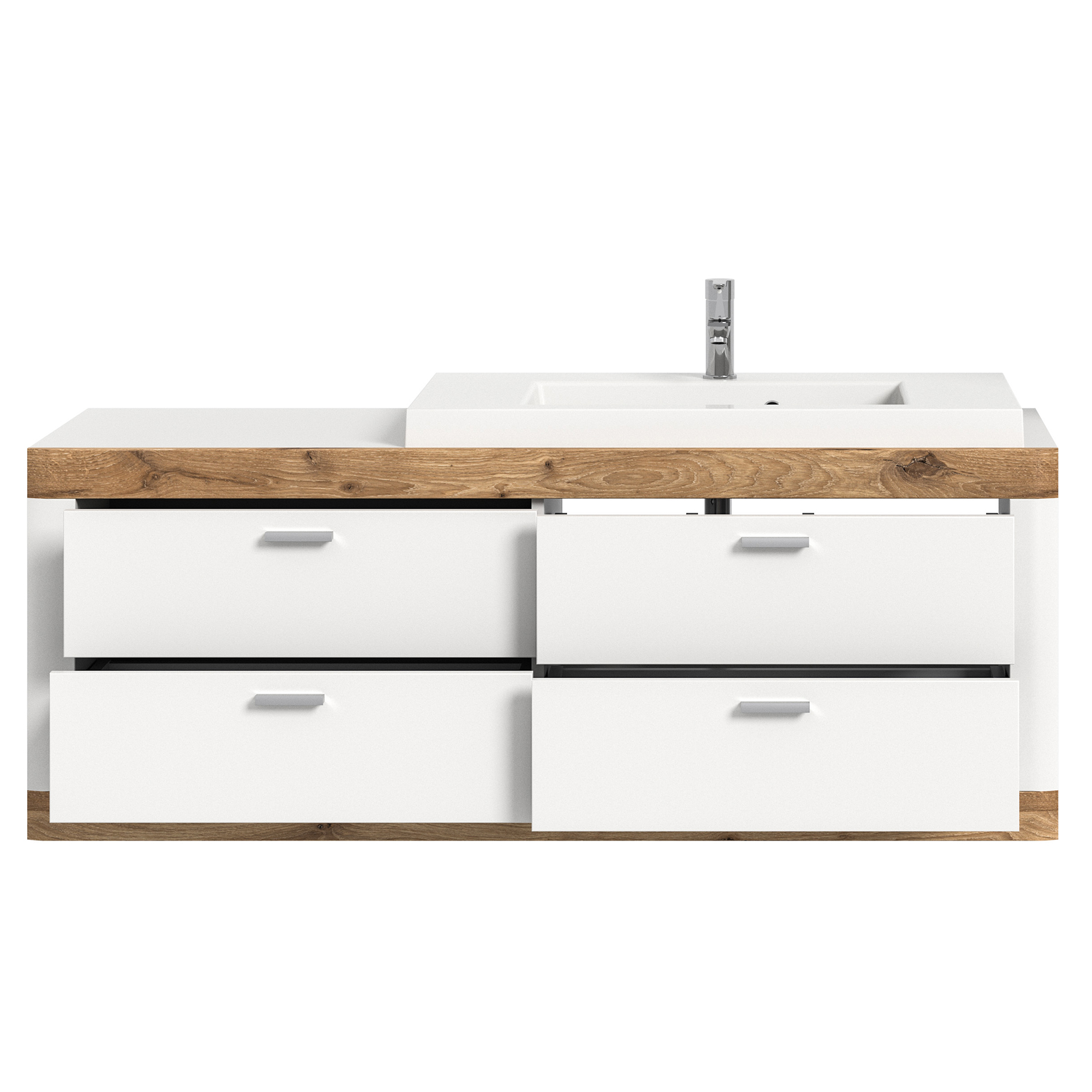 Waschbeckenunterschrank LAREDO - weiß matt - Nox Oak
