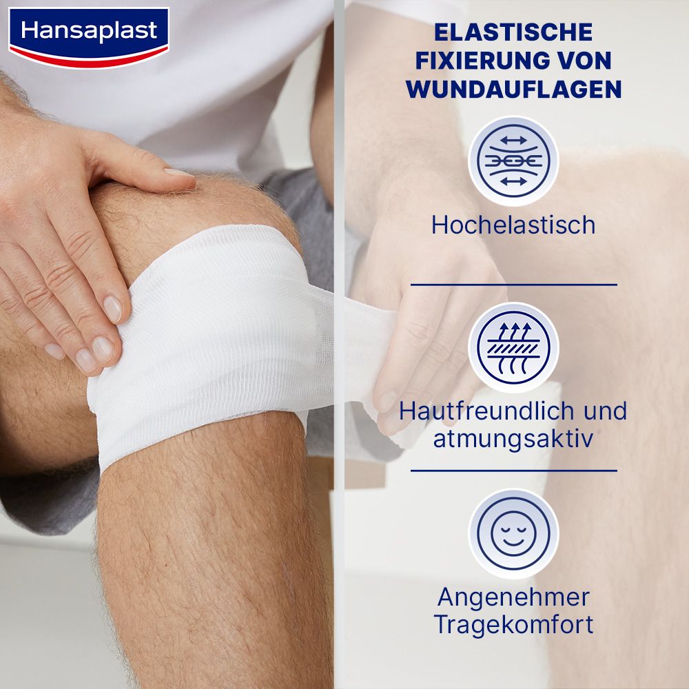 Hansaplast MED Elastische Fixierbinde 4 m x 8 cm
