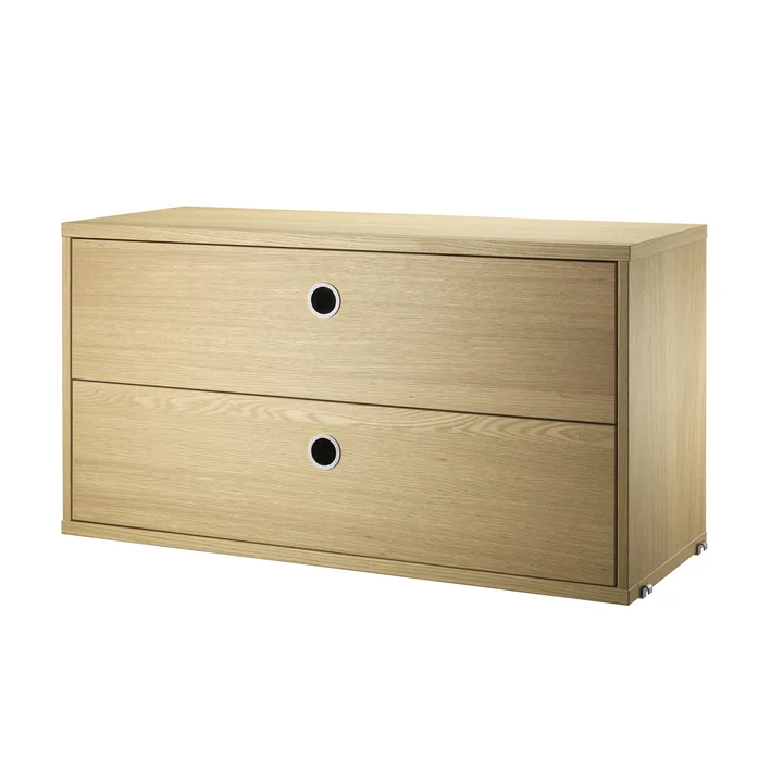 String - Schrankmodul mit Schubladen 78 x 30 cm, Eiche