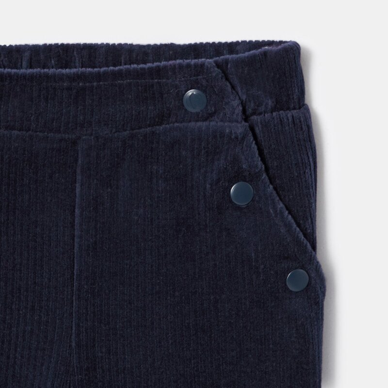 Pantalon en velours côtelé souple bleu bébé fille Absorba Bleu