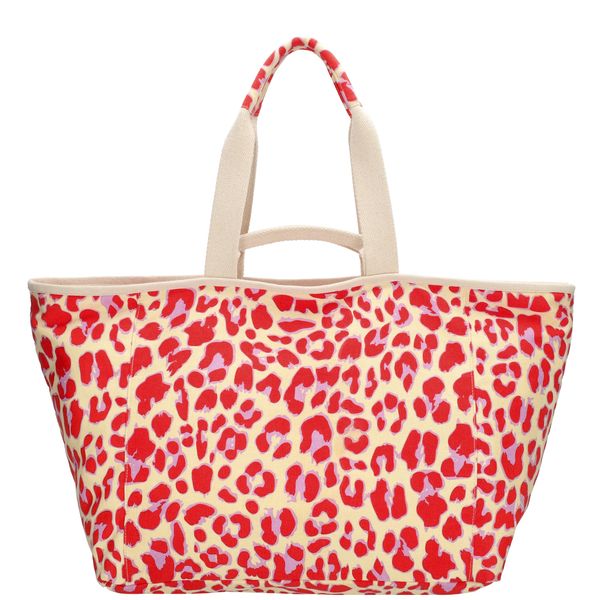 Zebra Richelle Strandtas Luipaardprint Rood