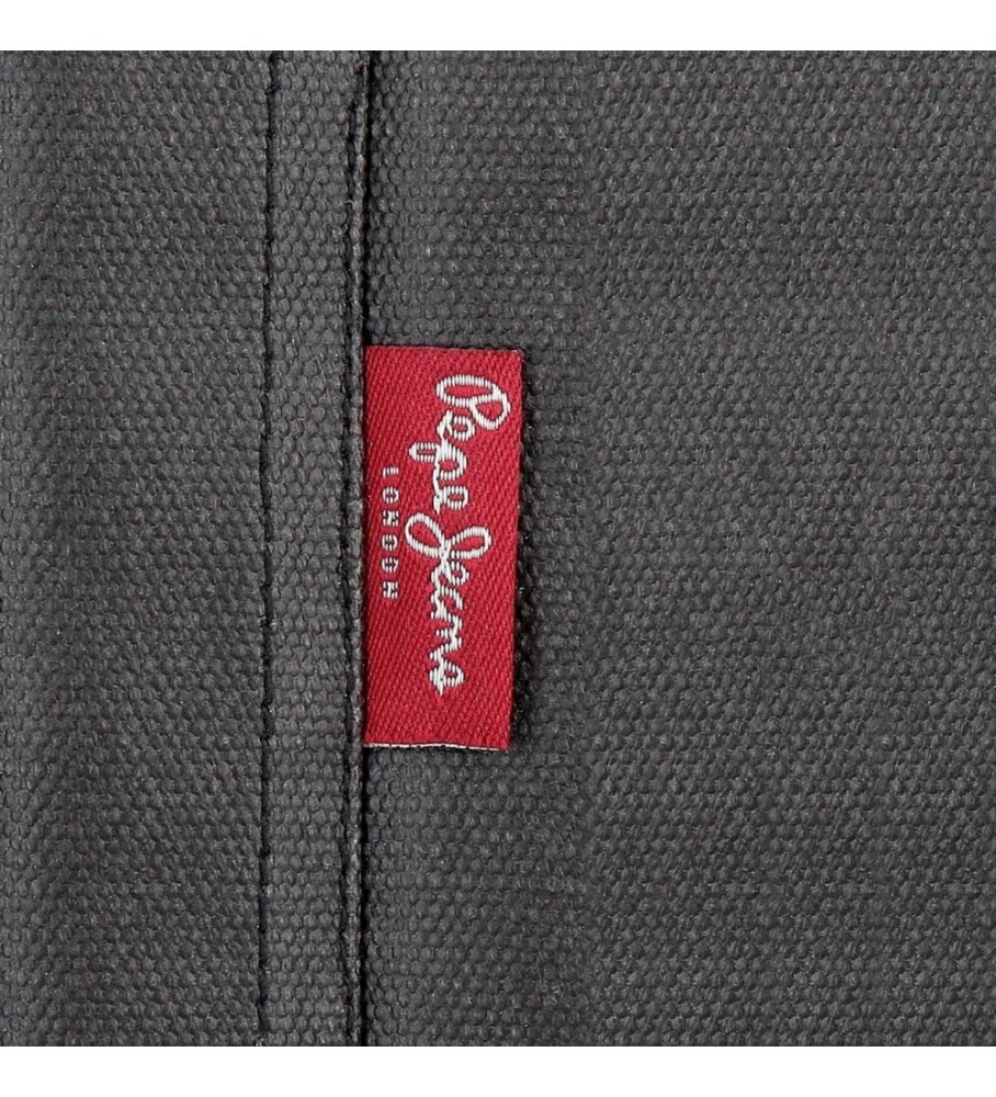 Bolsa de ombro Pepe Jeans Court, preta - 15x19,5x6cm -