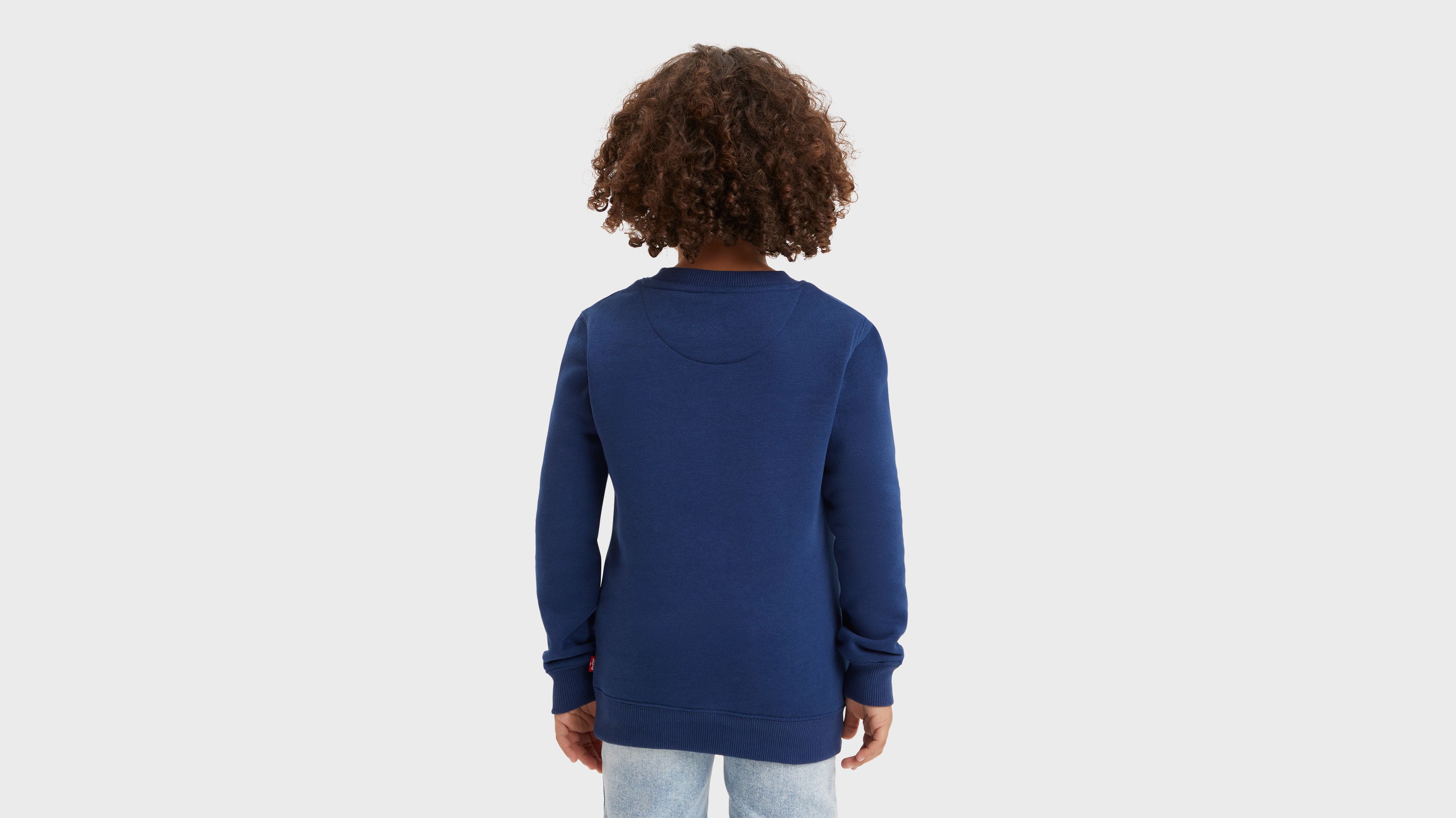 Sweat-shirt à col rond mini logo Enfant - Estate Blue - Bleu