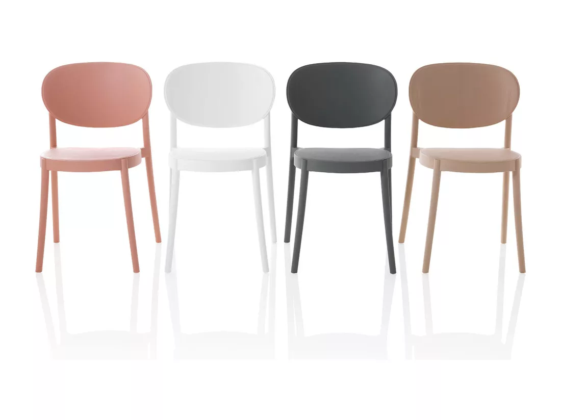Set de 4 Chaises d’intérieur/extérieur EVA beige