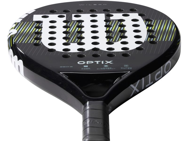 Wilson Padelracket Optix V1 Schwarz Padelschläger mit Carbon Rahmen
