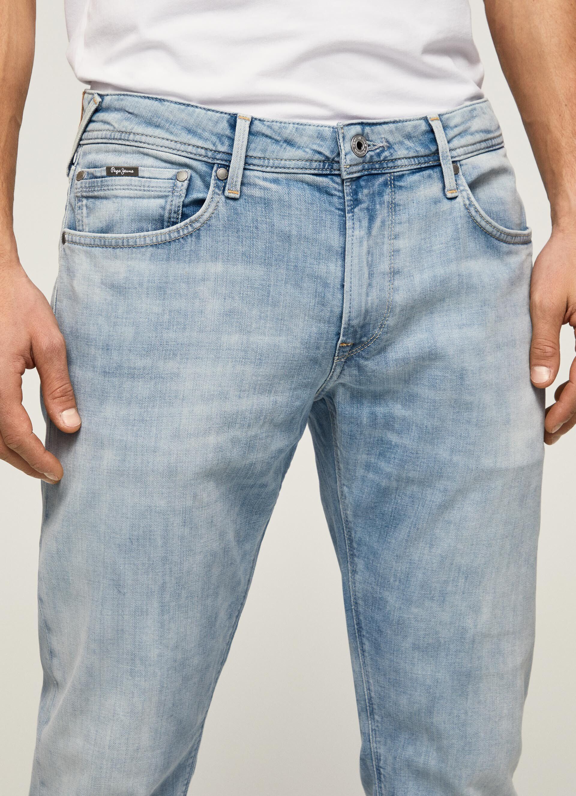 Calça jeans Stanley, corte e cintura regulares - jeans