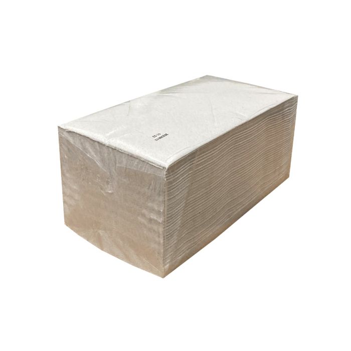 Handdoekjes papier 2lgs ZZ 5000st Euro Products 22x22.5cm Z-Vouw recycled Naturel 2-laags (209450)