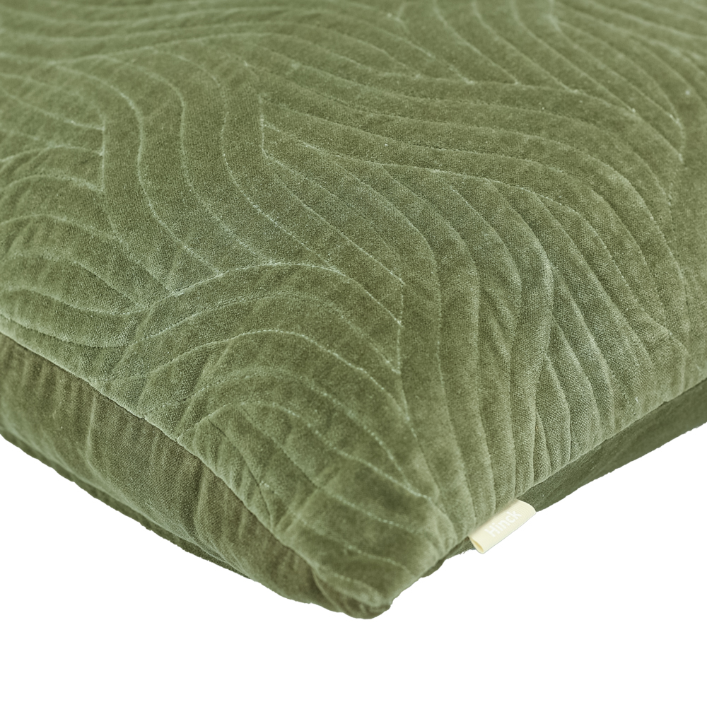 Sierkussen Curve velours eucalyptus 50x50 cm