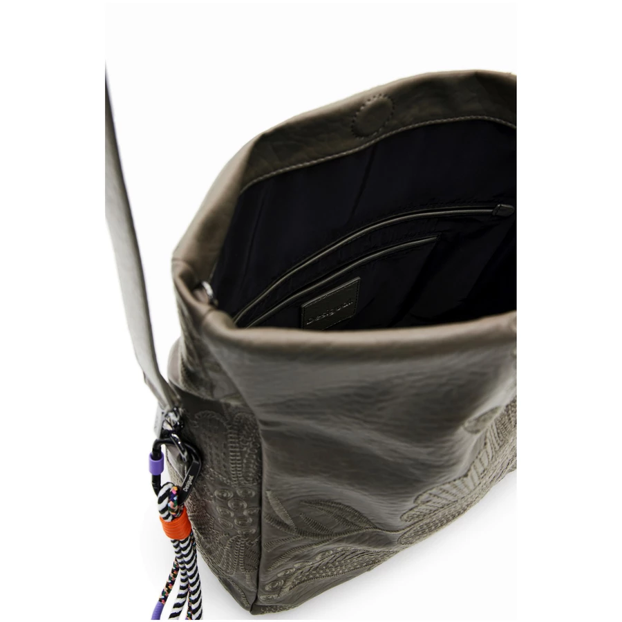 Desigual Alpha Loverty 3.0 - Schultertasche 30 cm gris alquitran