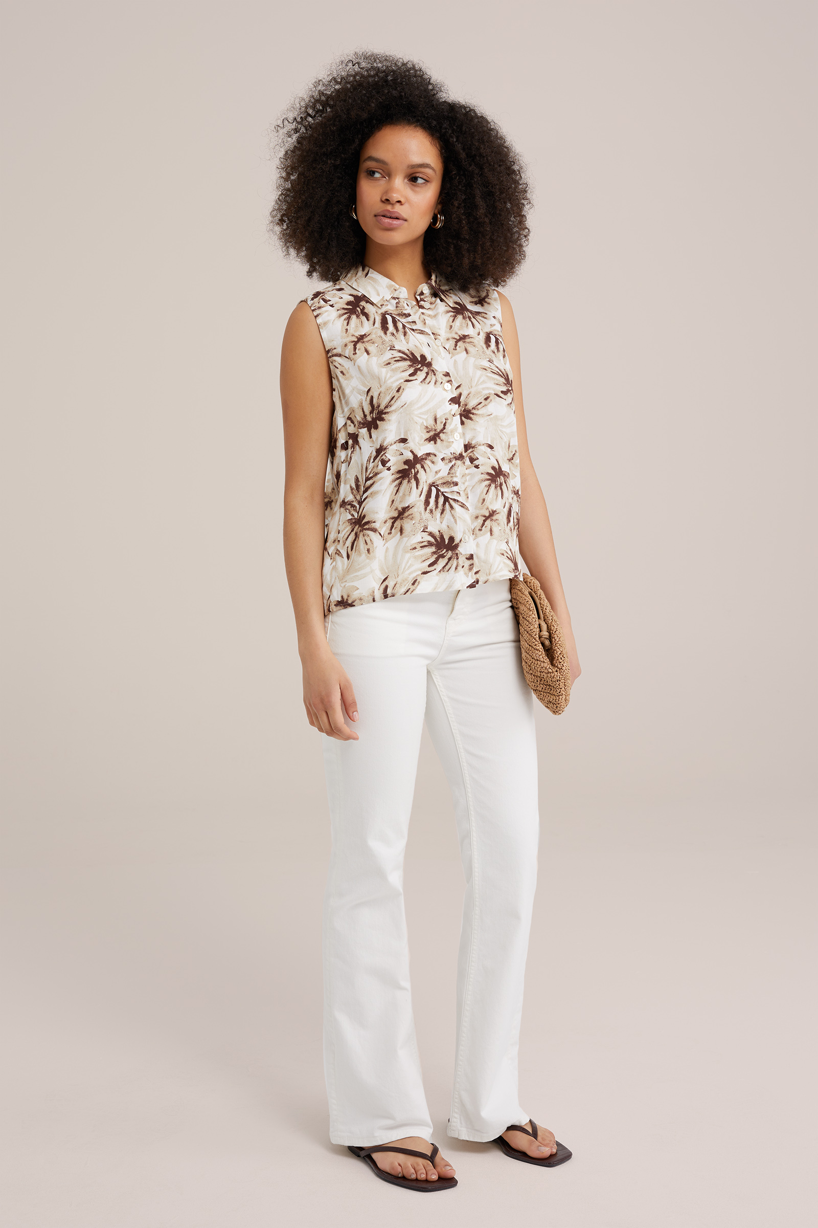blouse WE Fashion Beige