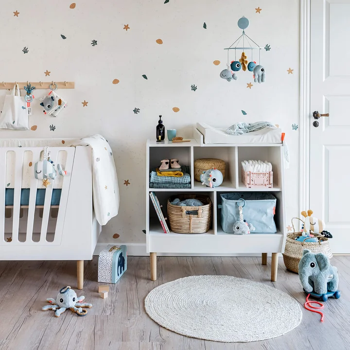 Done by Deer - Babybett, 70 x 140 cm, weiss