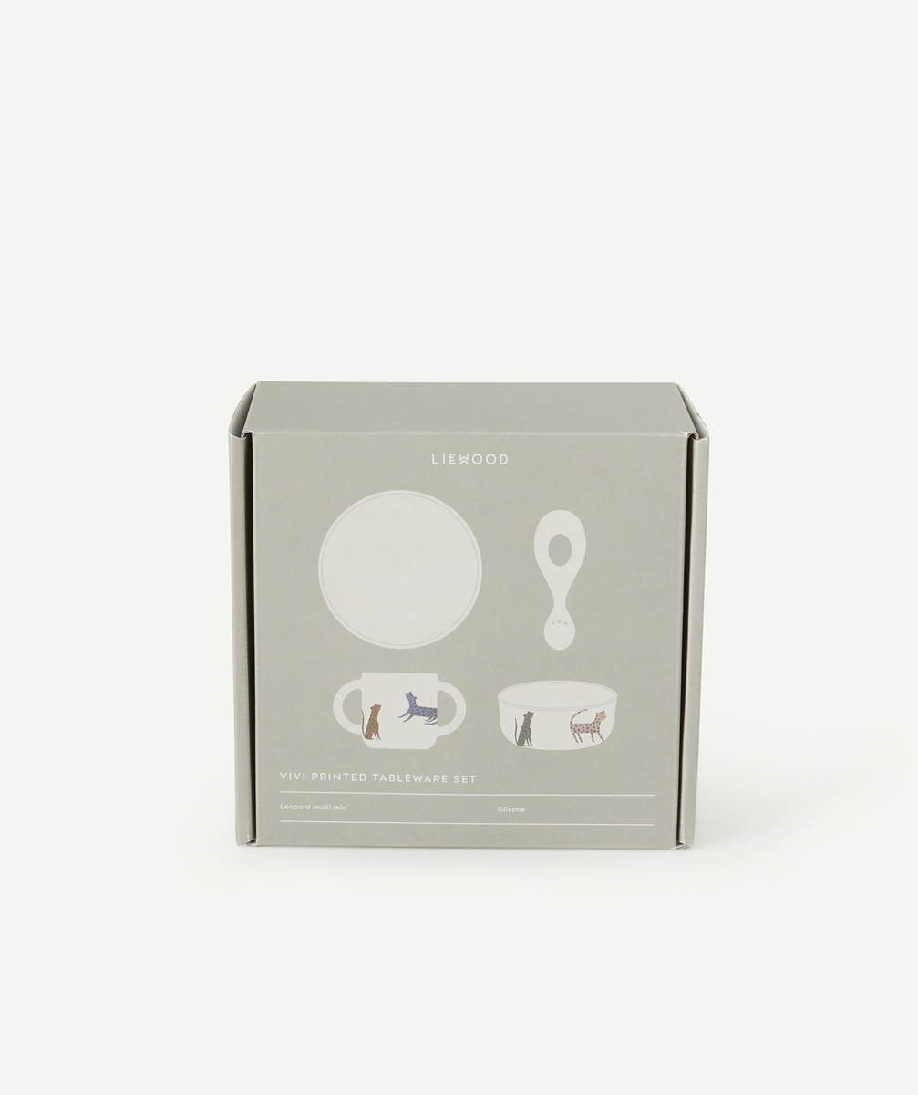 LIEWOODSET DE VAISELLES EN SILICONE MOTIFS LÉOPARDS